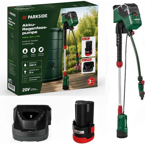 Parkside 12 V Akku-Regenfasspumpe PRPA 12-Li , mit Akku und Ladegerät