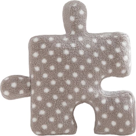 Coussin décoratif en forme de pièce de puzzle GFHFTJ, en peluche douce, en laine d'agneau, 45 x 45 cm (17,7 x 17,7 pouces). (1/5)