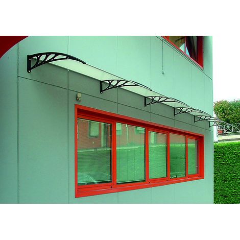 Auvent ABS Profondeur 80 Cm, Longueur 100 cm, Noir (1/2)