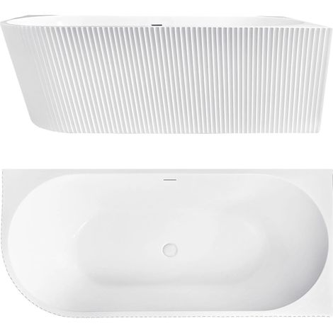 Baignoire D’Angle Rea Wenus 170 White Right Capuchon or brossé (1/5)