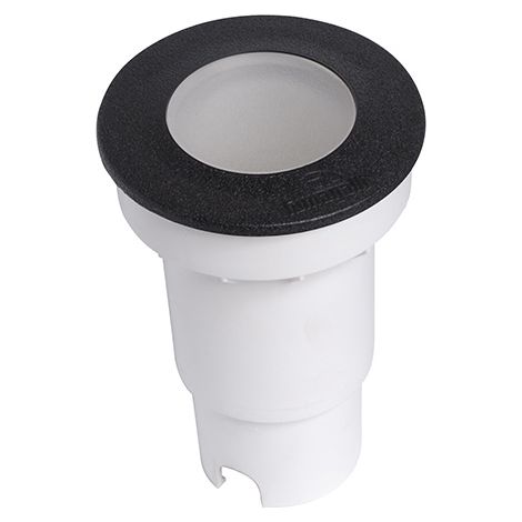 Ceci 1xgu10 6w push button cct (2colours) outdoor ground recessed spotlight ip67 h.12,7xd.9,2cm black