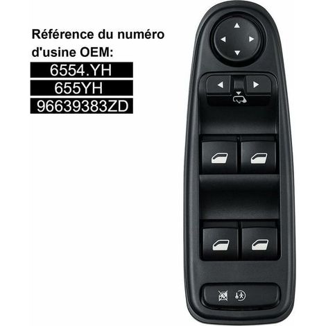 Commande Leve Vitre C4 Picasso 6554.YH Commutateur Interrupteur Bouton Lve Vitre Pour Citroen C4 Grand Picasso (1/4)