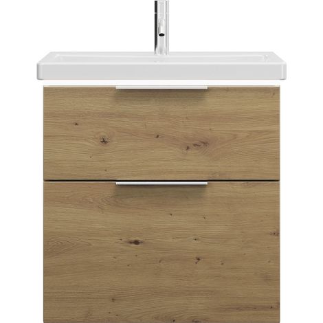 burgbad Eqio lavabo en céramique avec meuble sous-lavabo et