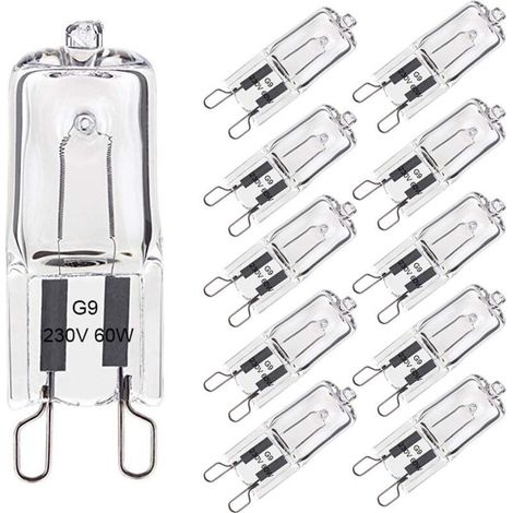 Ampoule Halogène G9 60W Blanc Chaud 2800K 680LM 230V Dimmable Halogène Capsule Ampoule Filament Lot de 10-RAPANDA (1/5)