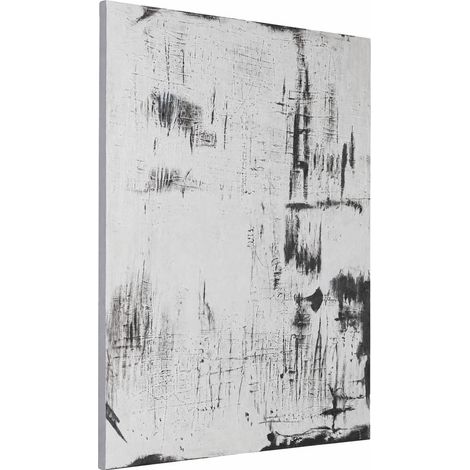 Tableau abstrait blanc et noir - Blanc et noir (1/4)