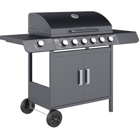 Seven-Burner Gas BBQ Grill - Grey (1/5)