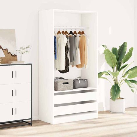 Kleiderschrank Weiß 100x50x200 cm Holzwerkstoff
