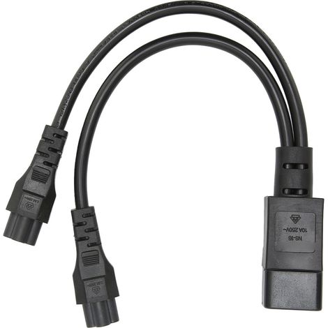 Cordon d'alimentation répartiteur IEC320 C14 mâle vers double cordon d'alimentation IEC320 C5 femelle pour adaptateur secteur