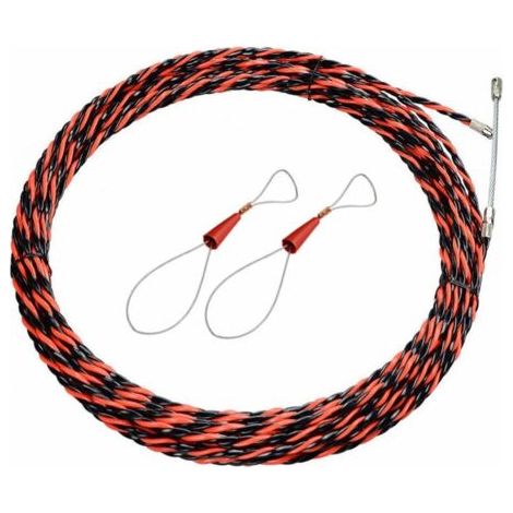 Aiguille Electricien 50M Tire Fil Electrique 5mm Diamètre Aiguille Tire Fil, rétractable d'installation pour tire Cable et rallonge en acier spiralé flexible tire fils electrique Tire fils d'électrici (1/5)