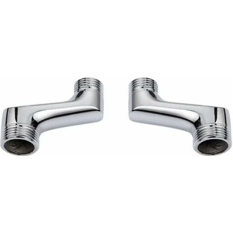 Accesorio de codo para ducha, accesorio reductor de codo de latón, brazo giratorio ajustable, accesorio de codo para pared, accesorio descentrado de 1/2 3/4, cromo A, INHHUB (1/3)