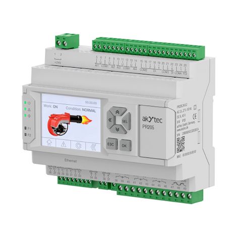 Relé de control akytec pr205 24 V CC fiable industrial