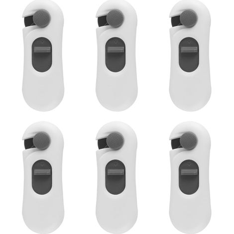 Lot de 6 verrous de réfrigérateur sécurisés pour Armoire, verrou de réfrigérateur, congélateur, Aucun Outil ni perçage requis pour Le tiroir d'armoire de Cuisine du réfrigérateur (1/5)