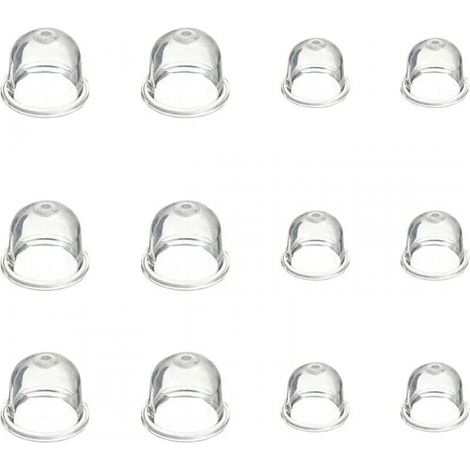 12Pcs Carburetor Primer Bulb 19mm and 22mm Primer Bulb Carburetor Accessories for Brush Cutter Chainsaw Blower Lawn Mower (1/4)
