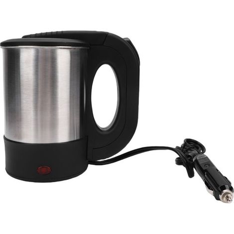 Bouilloire électrique portable pour voiture - Bouilloire de voiture 500 ml, chauffe-eau 12 V, tasse de voyage chauffante en acier inoxydable, chauffe-tasse à café pour voiture avec chargeur 12 V CC po (1/5)
