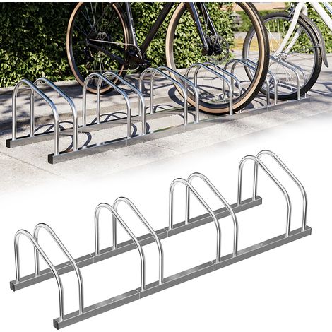 Parcheggio 4 Posti Porta Bici Stand Rastrelliera Cavalletto Biciclette Acciaio