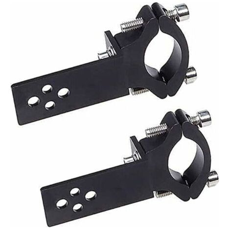 Conjunto con 2 abrazaderas para tubos de motocicleta - montaje horizontal/vertical - para fijación de barras LED - de 22 mm a 36 mm (1/4)