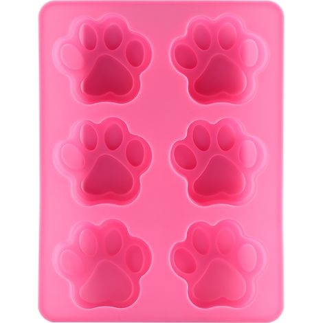 Petit outil de bricolage en silicone pour empreintes de pattes de chien et de chat, idéal pour créer des glaçons en chocolat, fondant et sucre.