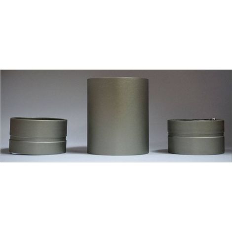 Raccord jonction aluminium anodisé pour main courante ronde Inox mat (1/3)