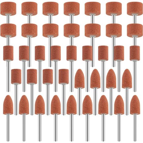 APEX Ensemble de 42 meules abrasives pour outils rotatifs Dremel, diamètre de tige de 1/8 pouce, pour le meulage, le polissage et l'ébavurage. (1/5)