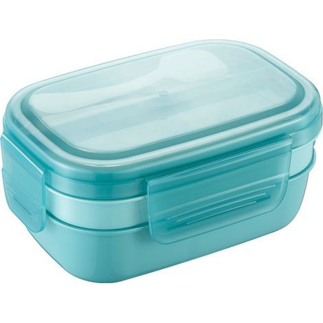 Fiambrera de 1900 ml con 5 compartimentos y platos, apta para microondas, ideal para adultos y niños. (1/5)