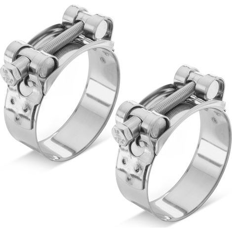 Hose Clamps, Stainless Steel, 56-59mm Range, 22mm Width, For Swimming Pool Washing Machine Hose (1/5)