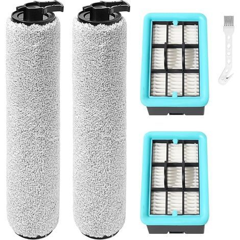 Brosse rotative + filtres accessoires pour Bissell Crosswave HF2 / 3845N / 3831 Pièces de rechange pour aspirateur eau et poussière, 2 brosse rotative + 2 filtres Hepa (1/5)