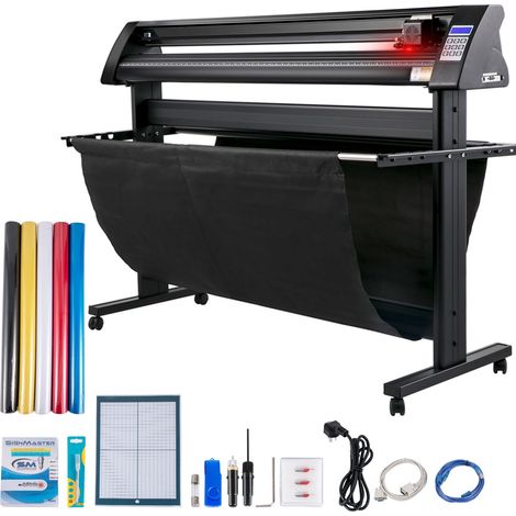 Découpeuse vinyle 1350 mm, traceur à LED, œil optique semi-automatique intégré, compatible SignMaster Windows, avec support. (1/5)