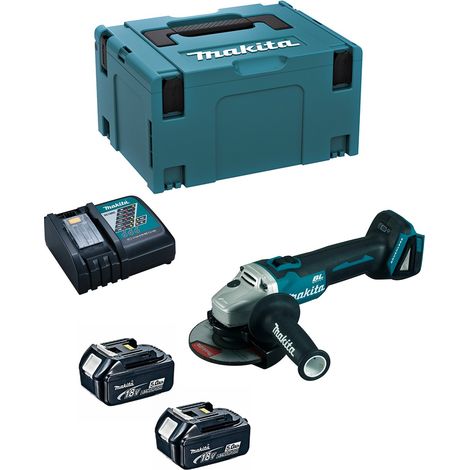 Mini-Amoladora MAKITA DGA504RTJ (2 x 5,0 Ah + DC18RC + MAKPAC 3) (1/5)