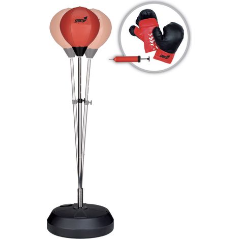 Sacco da Boxe Punching Ball Punching Ball con Guantoni PRO Rosso