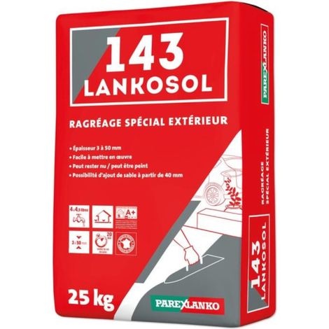 Mortier autonivelant ragréage sol forte épaisseur PAREXLANKO 143 Lankosol - 25 kg
