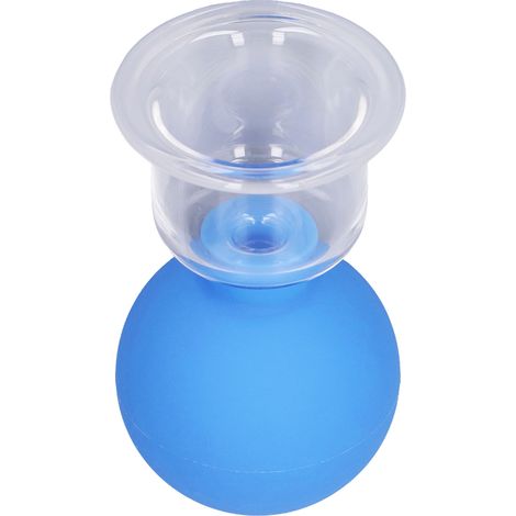 Set mit 4 Silikon-Gesichtsmassage-Saugnäpfen, weiche Vakuum-Saugnäpfe für empfindliche Haut, Schönheitspflege, blau (1/5)