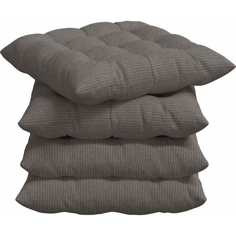 Maison Exclusive - Sitzkissen 4 pcs Hellgrau 40 x 40 x 6 cm Cords