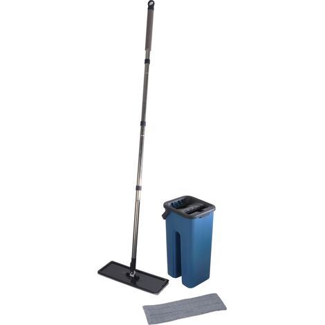 Set balai mop et seau plastique bleu