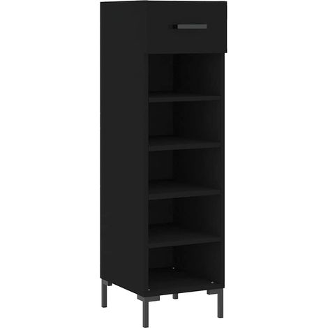 Maison Exclusive - Scarpiera Nera 30x35x105 cm in Legno Multistrato