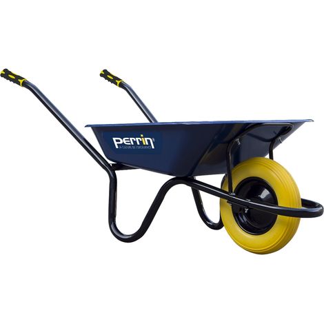 OUTILS PERRIN Brouette chantier 100 L - Dynamic renforcée - roue increvable - châssis acier Ø32 mm - 190 kg