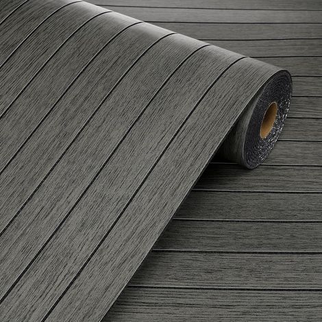 Panneau Bois Mural Decoratif Noir 60CMx3M Panneau Mural Decoratif 3D Gris Foncé Panneaux Muraux 3D Adhesif Maison Bureau Commercial Revetement Mural Bois Gris Anthracite Salon Mur TV Entrée (1/5)