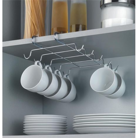 SOTTORIPIANO CON 10 GANCI PER OTTIMIZZARE LO SPAZIO IN CUCINA