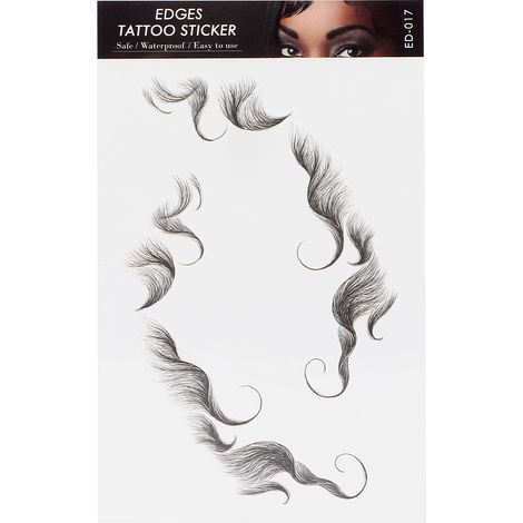 Tatouages capillaires pour frange, populaires en Europe et en Amérique, autocollants pour la ligne des cheveux, tatouage pour les petits cheveux ED-17 (1/5)
