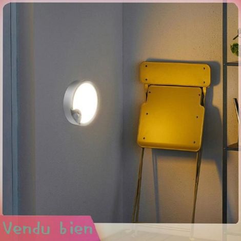 Plafonnier à détecteur de mouvement LED haute luminosité, veilleuse automatique et détection de mouvement pour chambre à coucher, (1/4)
