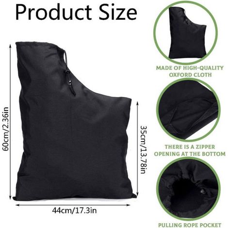 Sac Aspirateur Universel pour Souffleur de Feuilles,Sacs de Rechange pour Aspirateur de Jardin,Grande Capacité,Idéal pour Jardin (1/5)