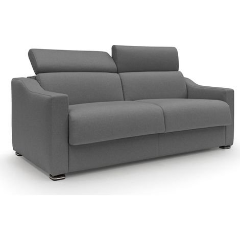Amber Schlafsofa mit 18 cm hoher Matratze Stoff T05 211 cm (mat. 160x197) anthrazit (1/4)