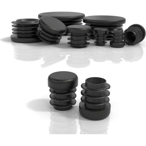 Embouts lamellaires ronds de 16 mm pour tubes ronds, embouts ronds en PE, pour tubes métalliques, chaises, canapés, tables et étagères, lot de 20.