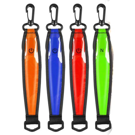 LED Knipperlicht - USB Oplaadbaar - Reflecterend Veiligheidslicht Voor Rugzak - Geschikt Voor Fietsen Hardlopen Wandelen - Set Van 4 (1/5)