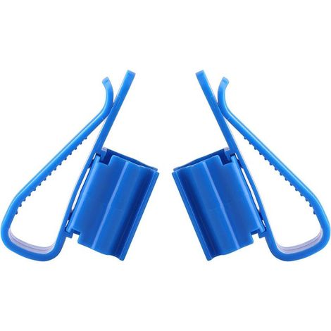 2 pièces clip de fixation de tuyau en plastique tuyau d'eau tube pince support de tuyau réglable pince de montage multifonction pour seau d'eau de réservoir d'eau (1/5)