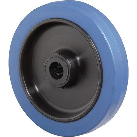 Ersatzrad Rad-Ø 160 mm Tragfähigkeit 350 kg Gummi blau Achs-Ø 20 mm Nabenlänge 60 mm (1/3)