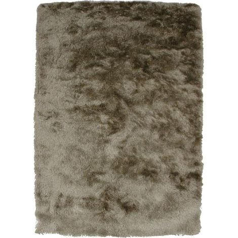 TOODOO - Tapis à poils longs extra-doux beige foncé 120x170 (1/4)