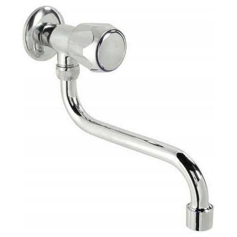 GRIFO DE COCINA CROMADO DE UN PUNTO DE PARED (1/2)