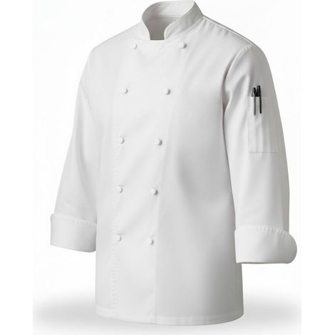 Veste de cuisine mixte blanc manche longue tenue de cuisinier professionnelle Taille - 56