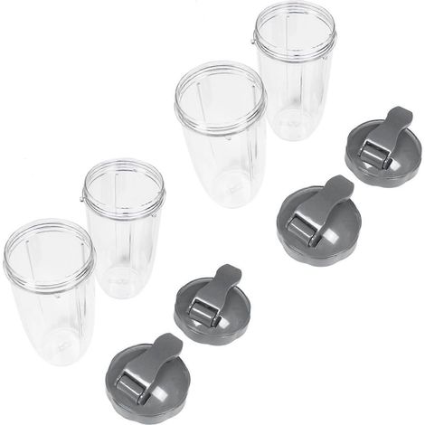 Gobelets de rechange de 946 ml (32 oz) avec couvercle à charnière pour blender NutriBullet 600 W et Pro 900 W (paquet de 4) (1/5)