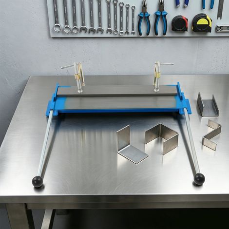 Plieuse De Tôle Manuelle à Métal 460mm, Convient aux Tôles d'Acier de 0,8 mm d'épaisseur, Max. Angle de Pliage 90° Appareil de Cintrage Cintreuse Garage Atelier (1/5)